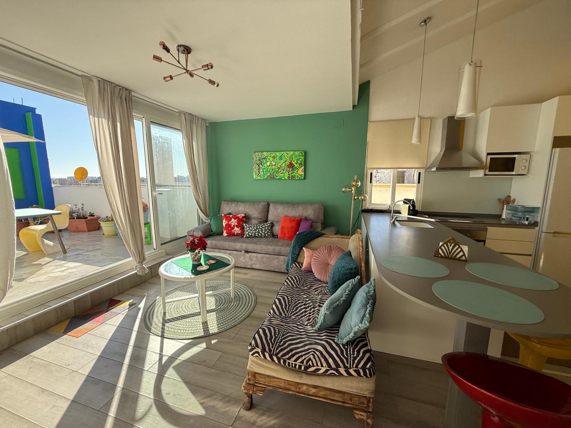 Petite Penthouse With The Sunniest Terrace In Valencia Apartment Bagian luar foto